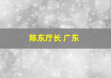 陈东厅长 广东